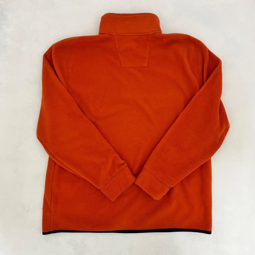 Nautica Mens Size X-Large Pullover Jacket Nautex Pier Orange 1/4‎ Zip Collared